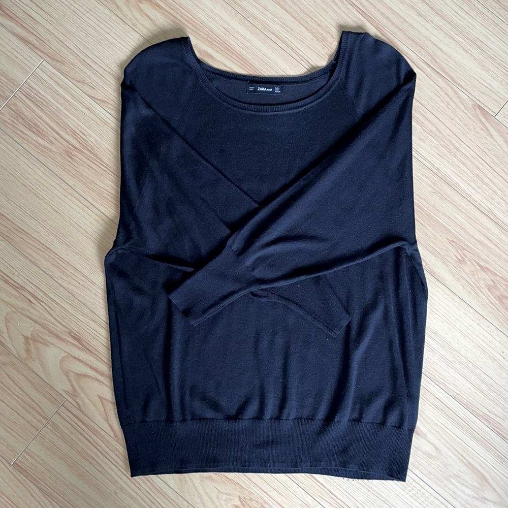 Zara knit bat wing viscose sweater